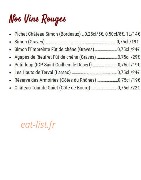 Chez Sèv & Pat — carte page 3