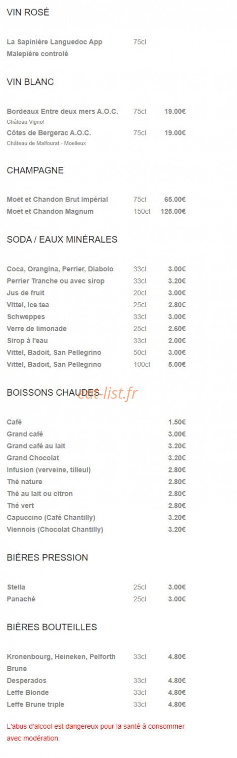 Brasserie de La cave — carte page 4
