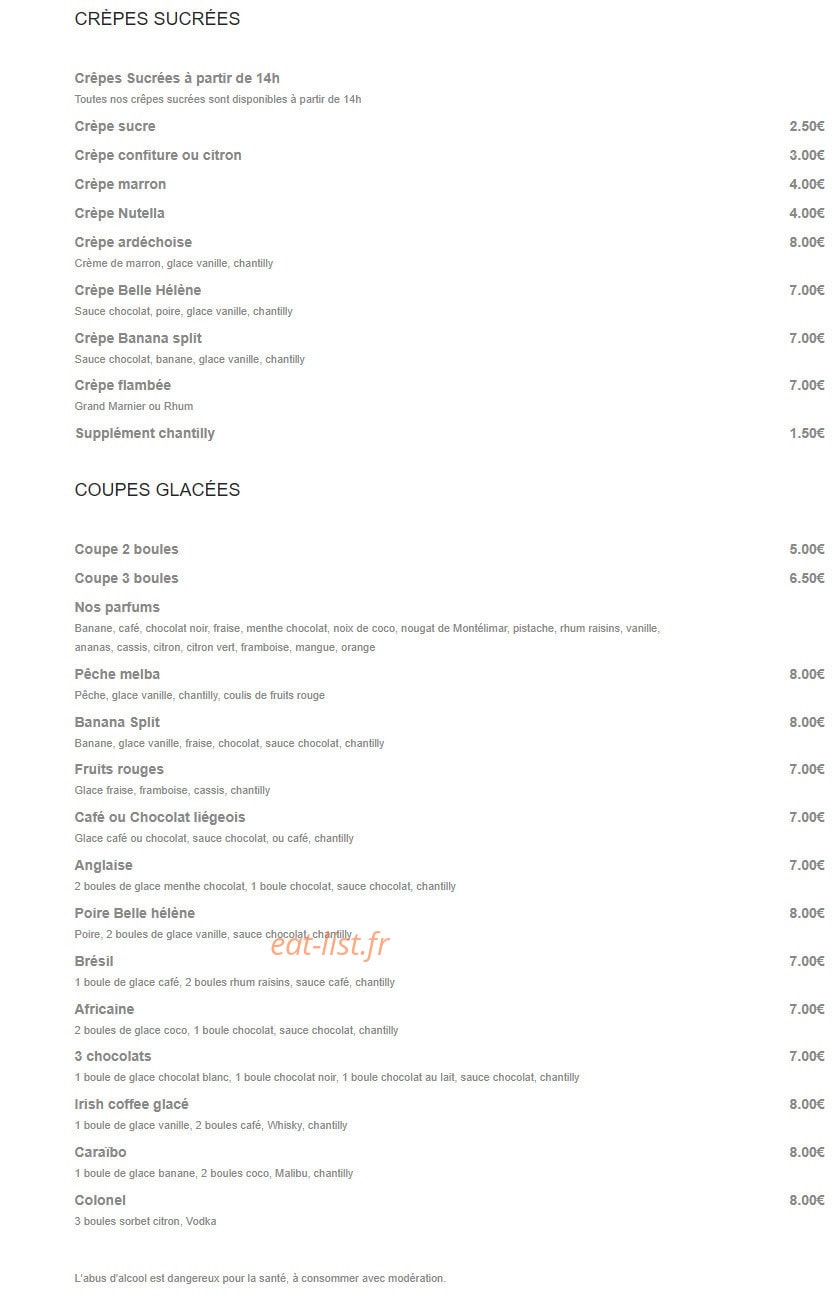 Brasserie de La cave — carte page 2