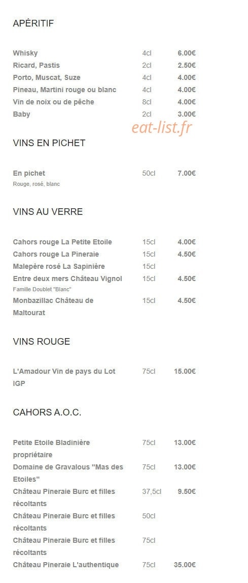 Brasserie de La cave — carte page 3
