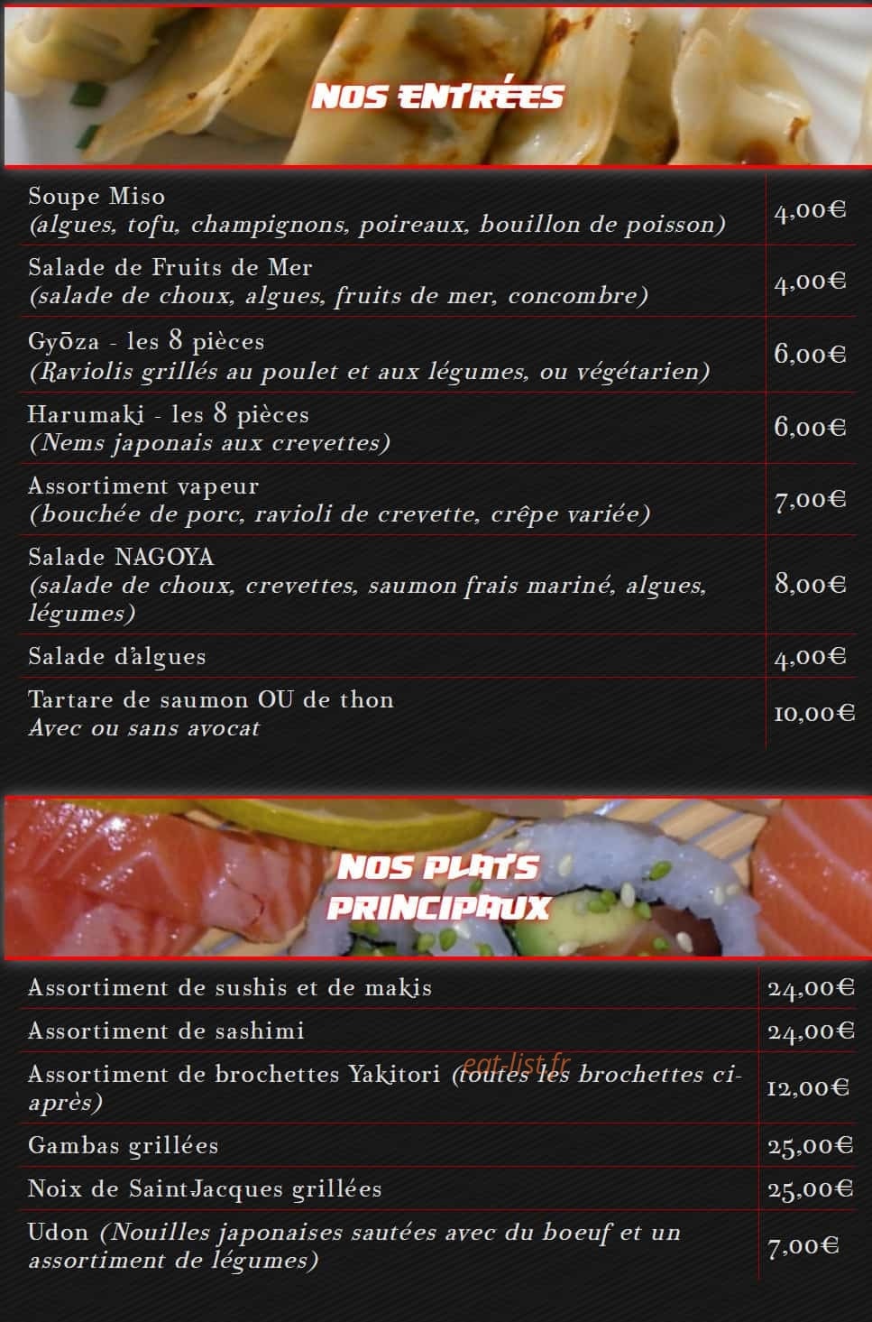 Le Nagoya — carte page 1