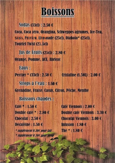 La Plage — carte page 1