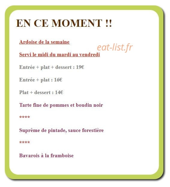 La Vieille Auberge — carte page 4