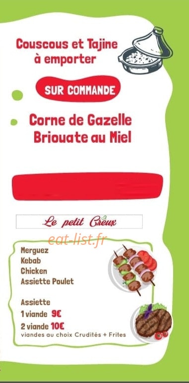 Le Petit Creux — carte page 1