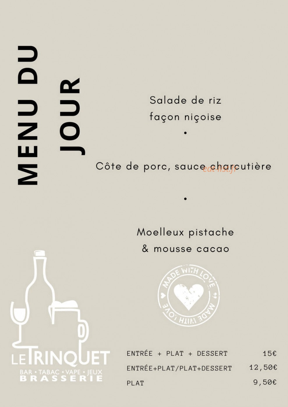 Le Trinquet — carte page 1
