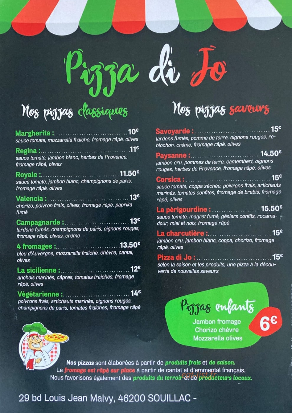 Pizza Di Jo — carte page 1