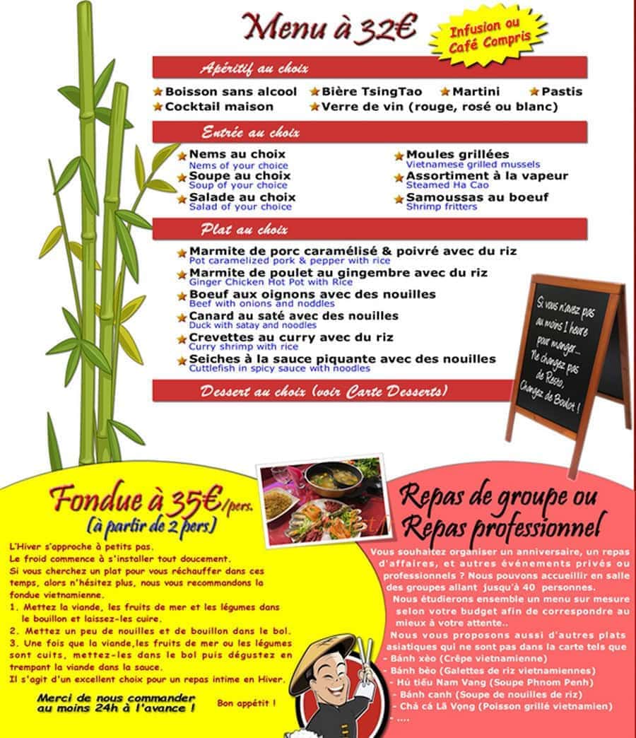 Restaurant Vietnam — carte page 5