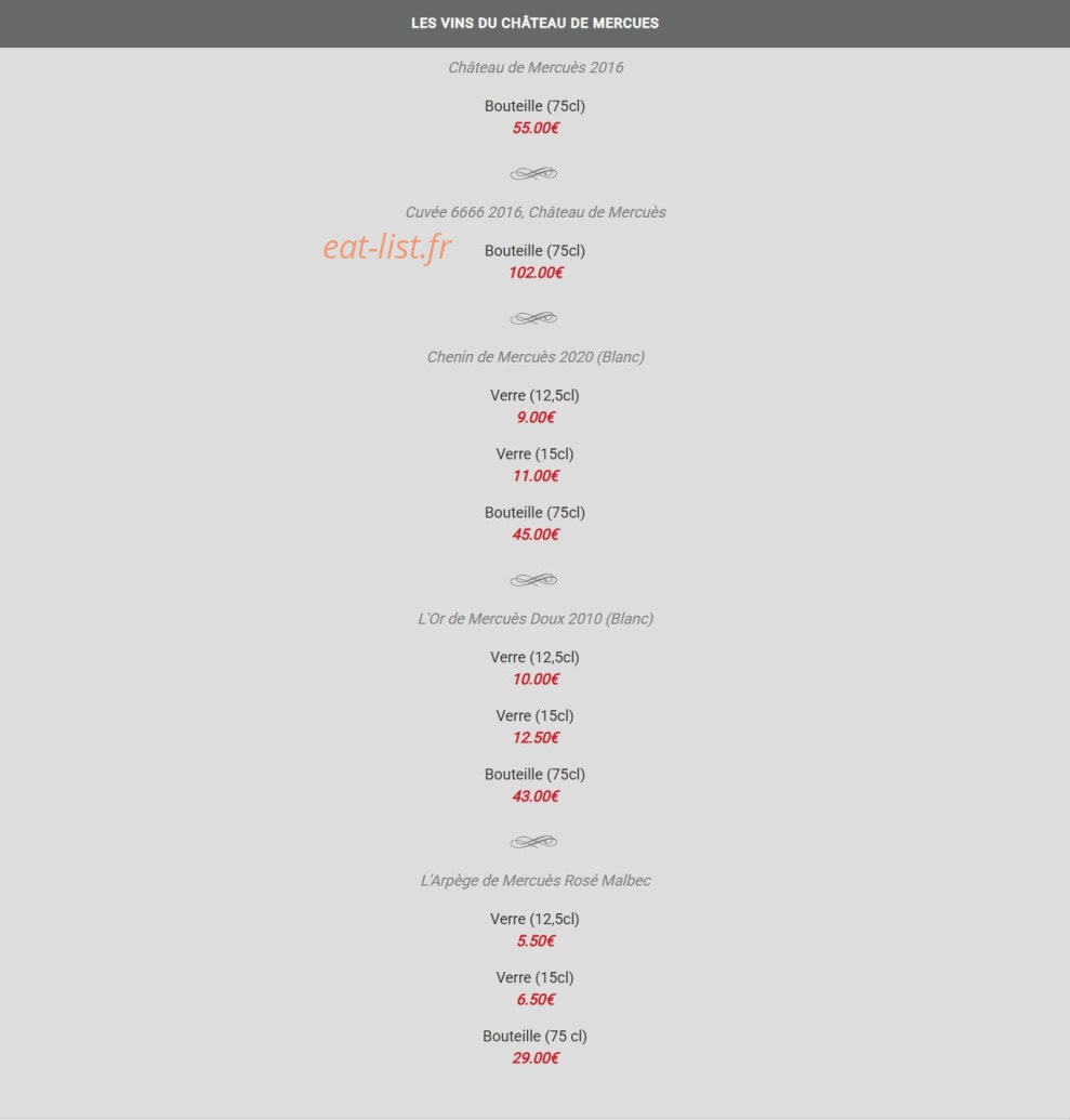 La Table de Haute Serre — carte page 8