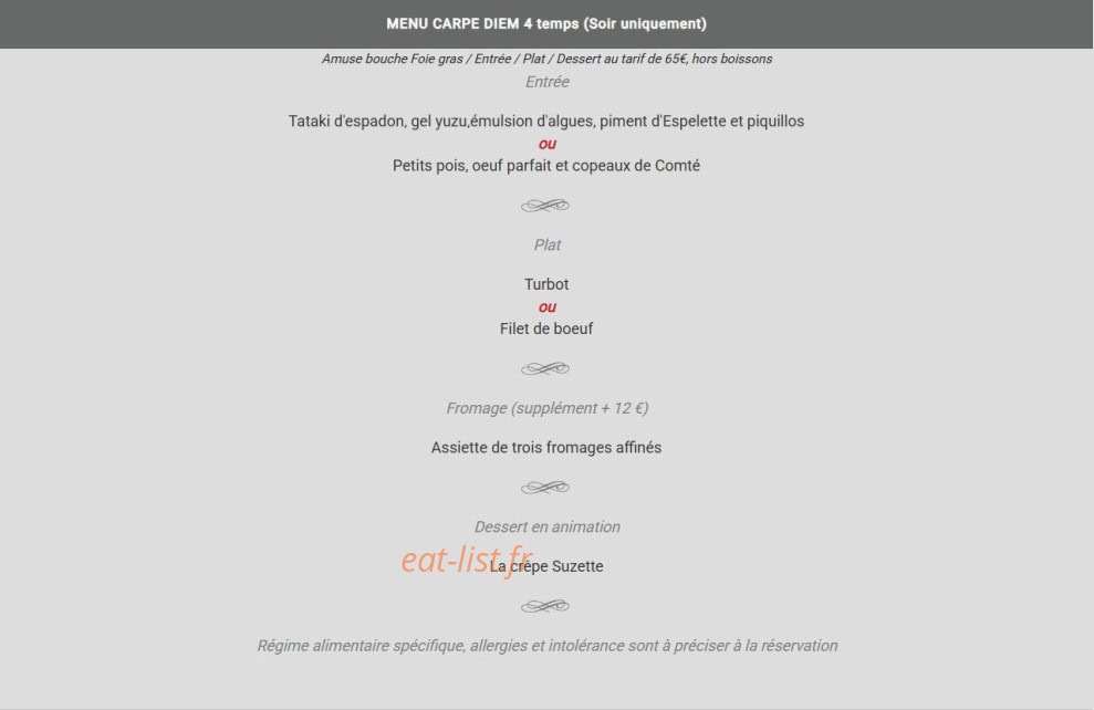 La Table de Haute Serre — carte page 4