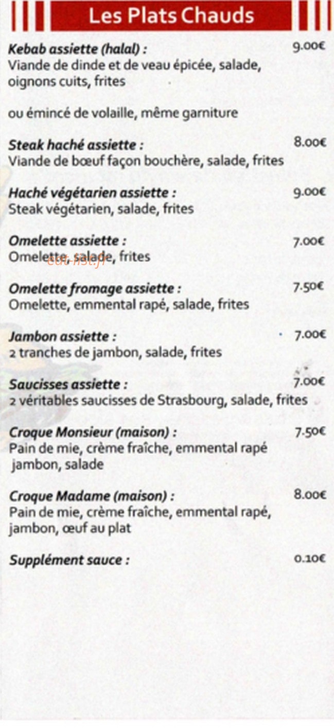 Rapid Diner — carte page 4