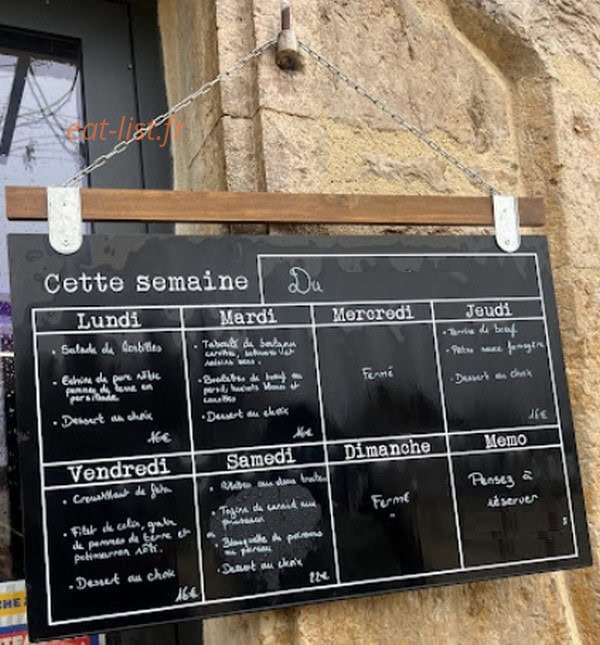 Chez Jeanne — carte page 1