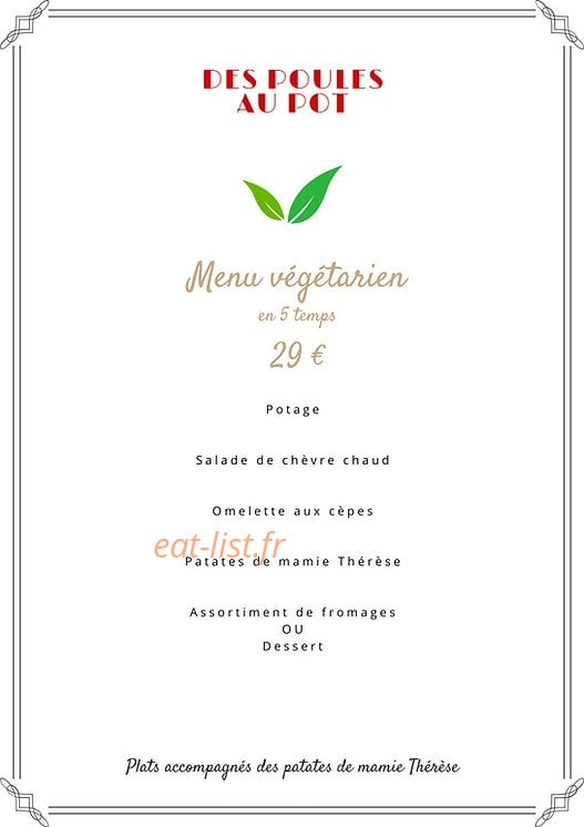 Des Poules au Pot — carte page 3