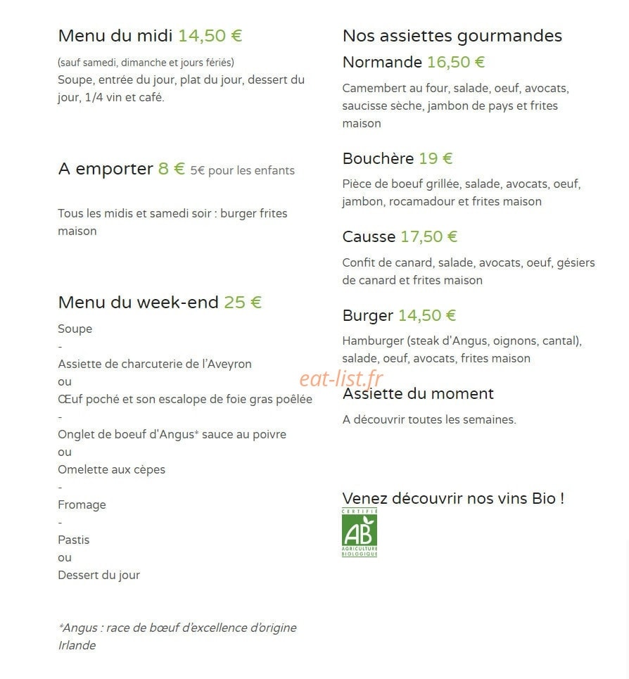 Le Vinagrou — carte page 1