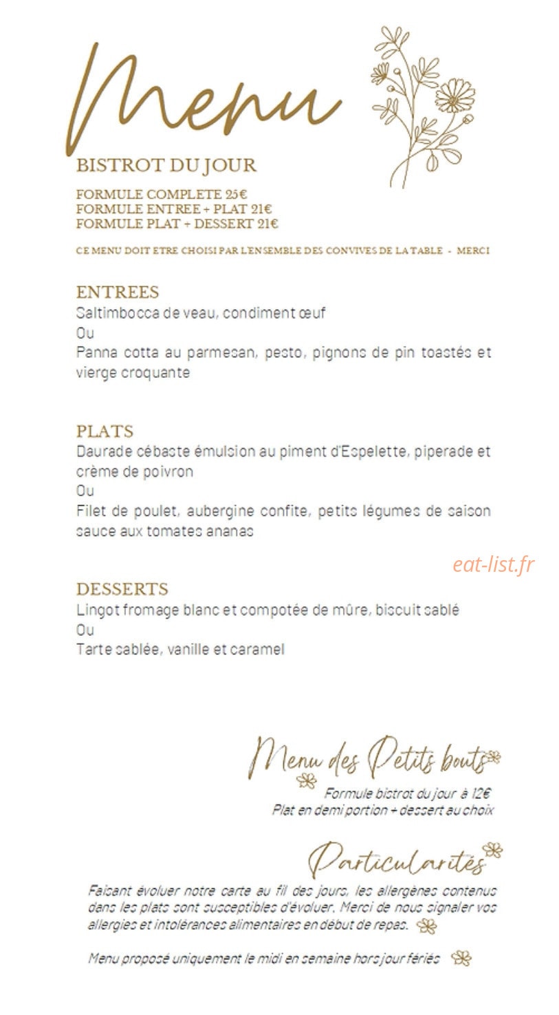 Delicatessens — carte page 1