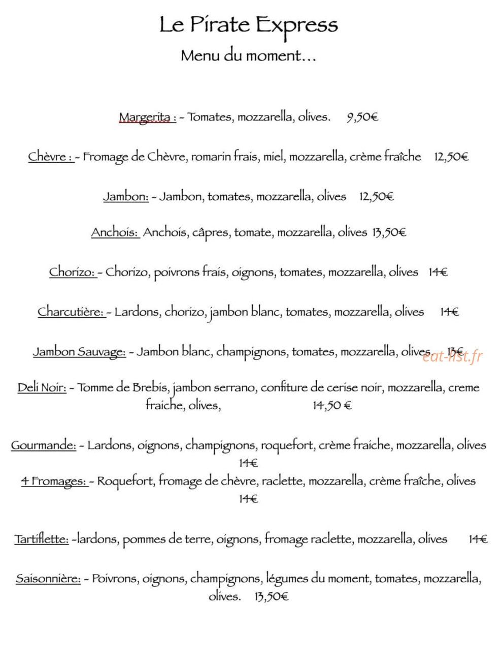 Le Pirate Express — carte page 1