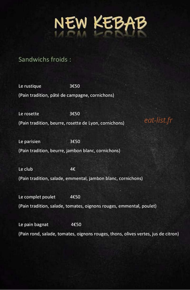 New kebab — carte page 3
