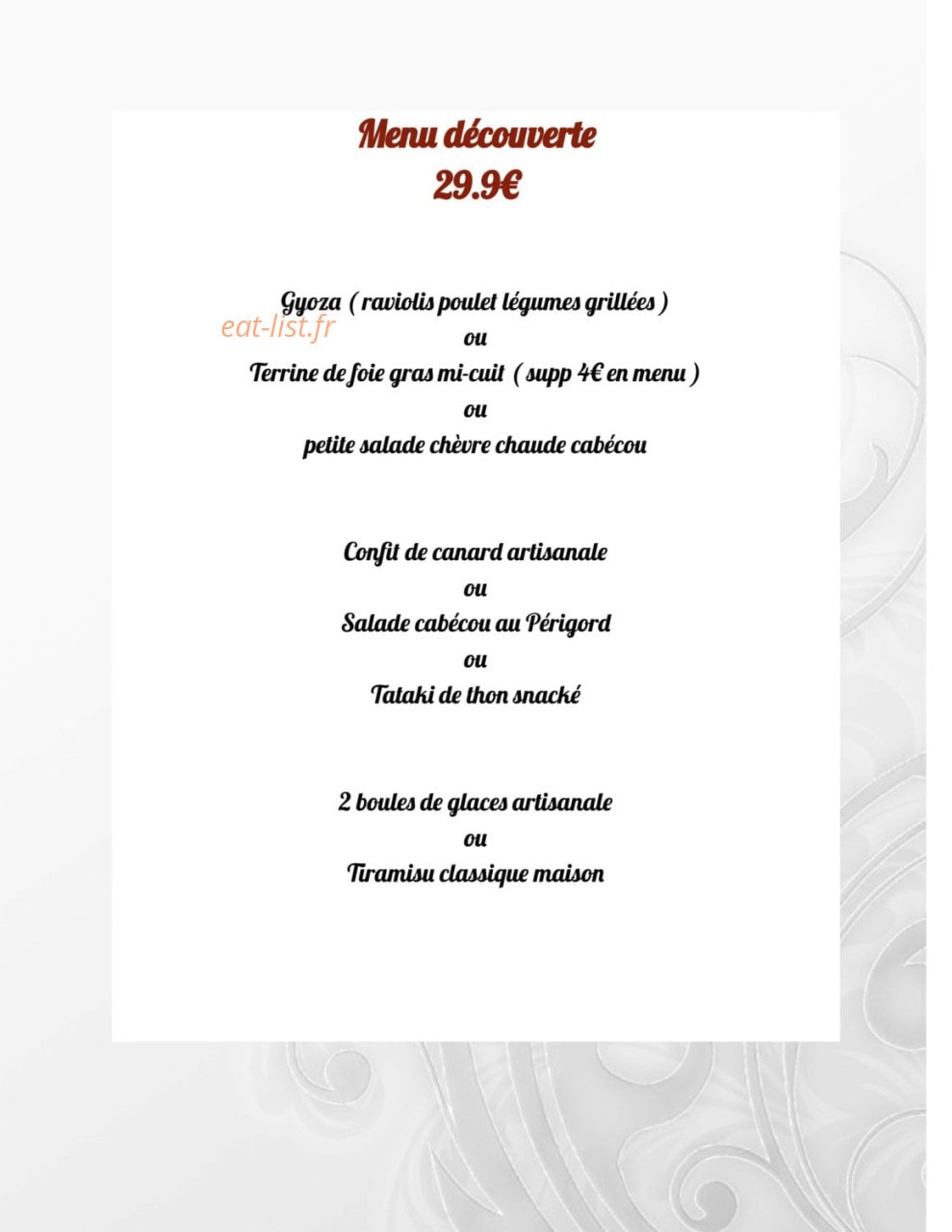 Péché Mignon — carte page 3