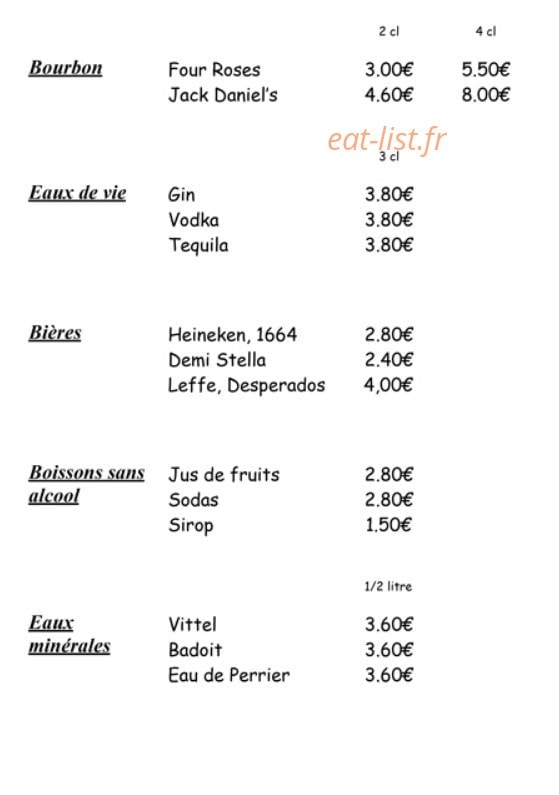 Restaurant mourgues — carte page 11