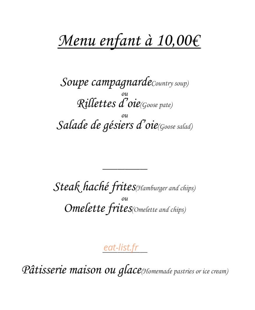 Restaurant mourgues — carte page 5