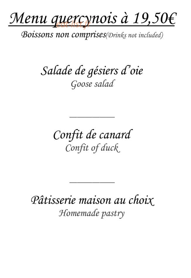 Restaurant mourgues — carte page 2