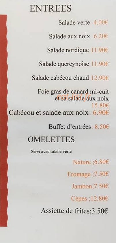 Le Resto'drome — carte page 4