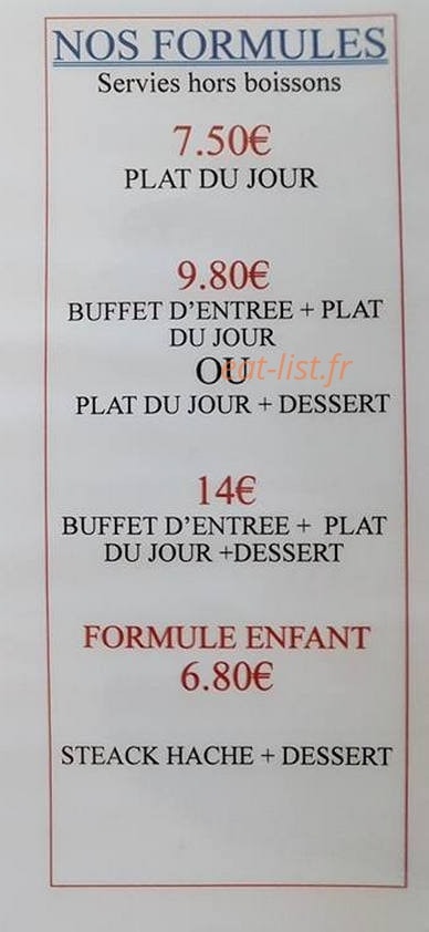 Le Resto'drome — carte page 6