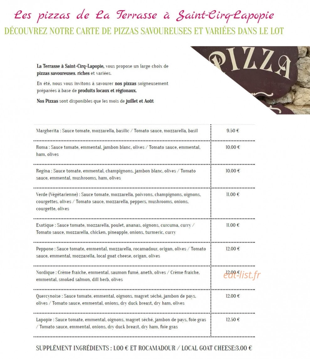 La Terrasse — carte page 8