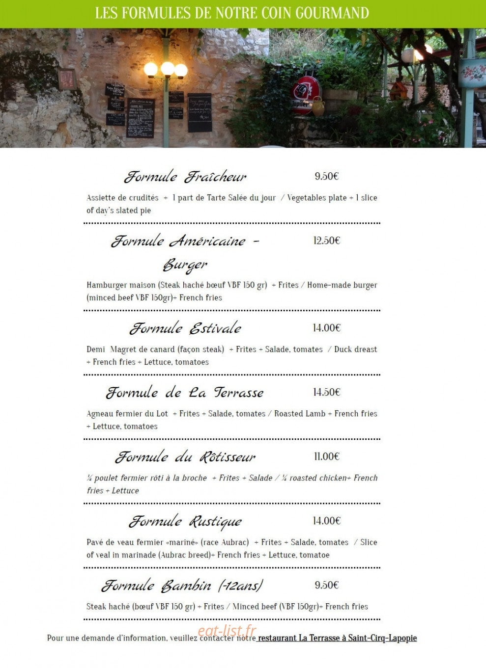 La Terrasse — carte page 2