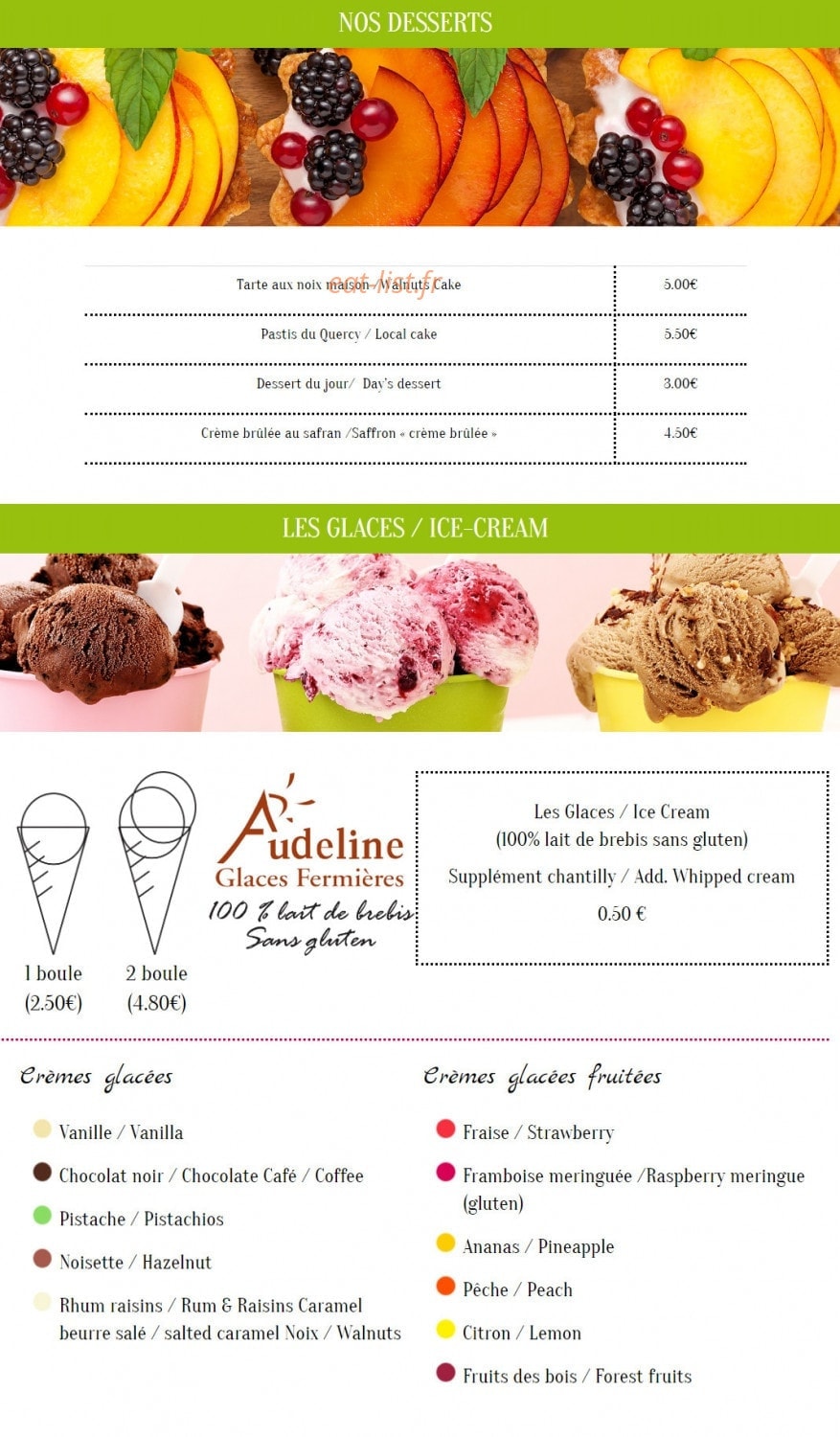 La Terrasse — carte page 4