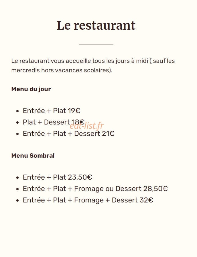 Le sombral — carte page 1