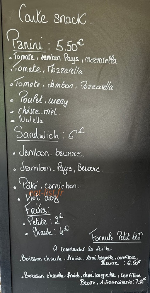 Pizzeria de la plage — carte page 1