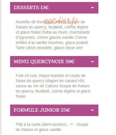 Le Petit Relais — carte page 2