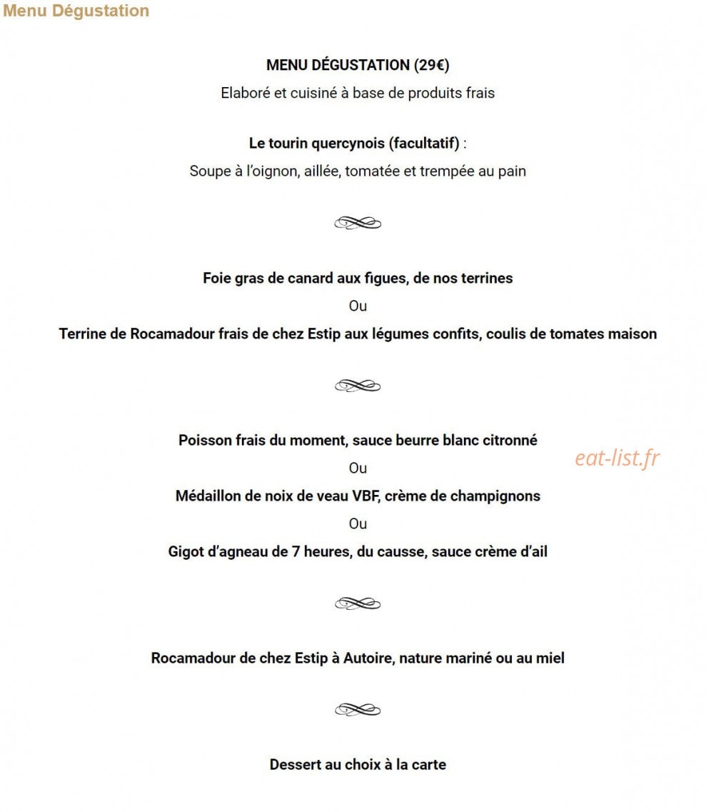 Auberge de la Fontaine — carte page 2