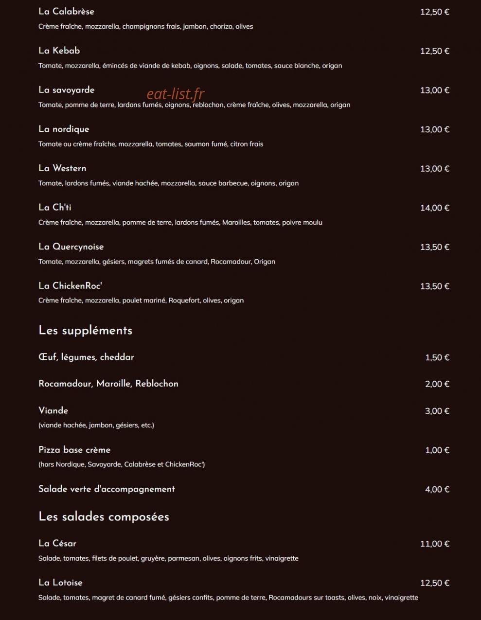 La Petite Venise — carte page 2