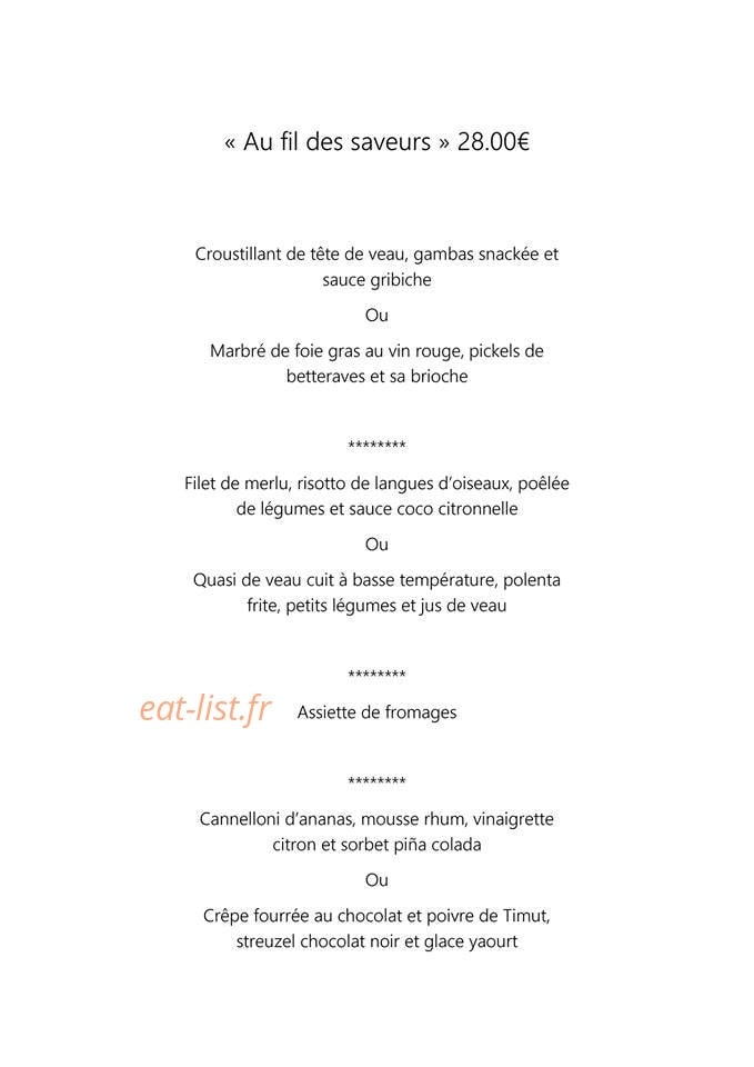 Au Fil de l'Eau — carte page 1