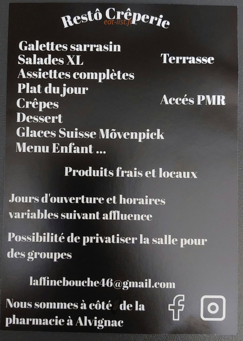 L’affine bouche — carte page 2