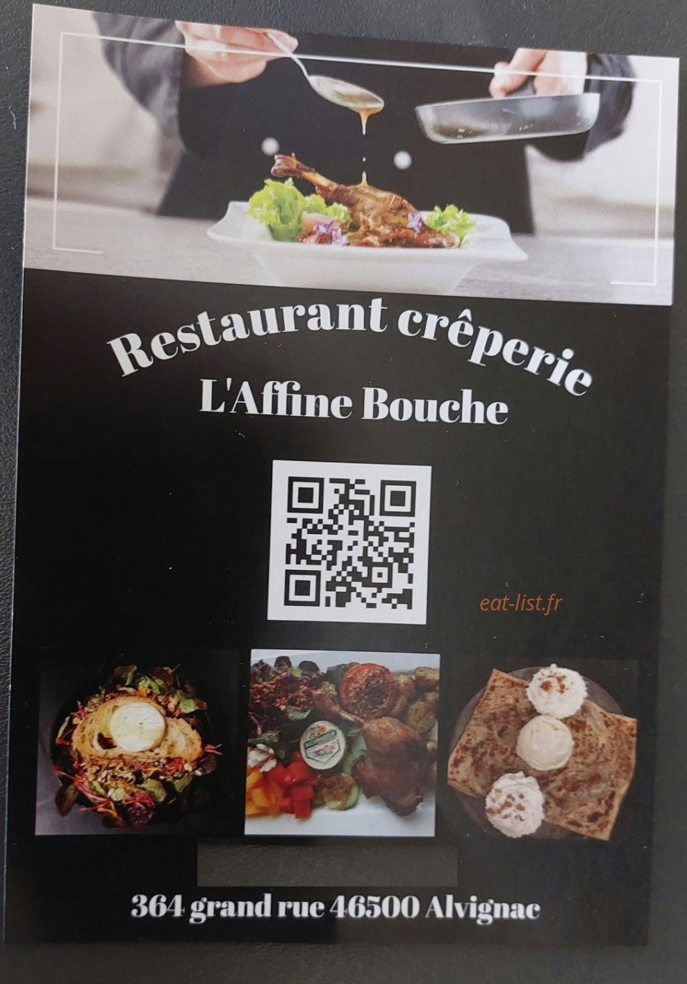 L’affine bouche — carte page 1