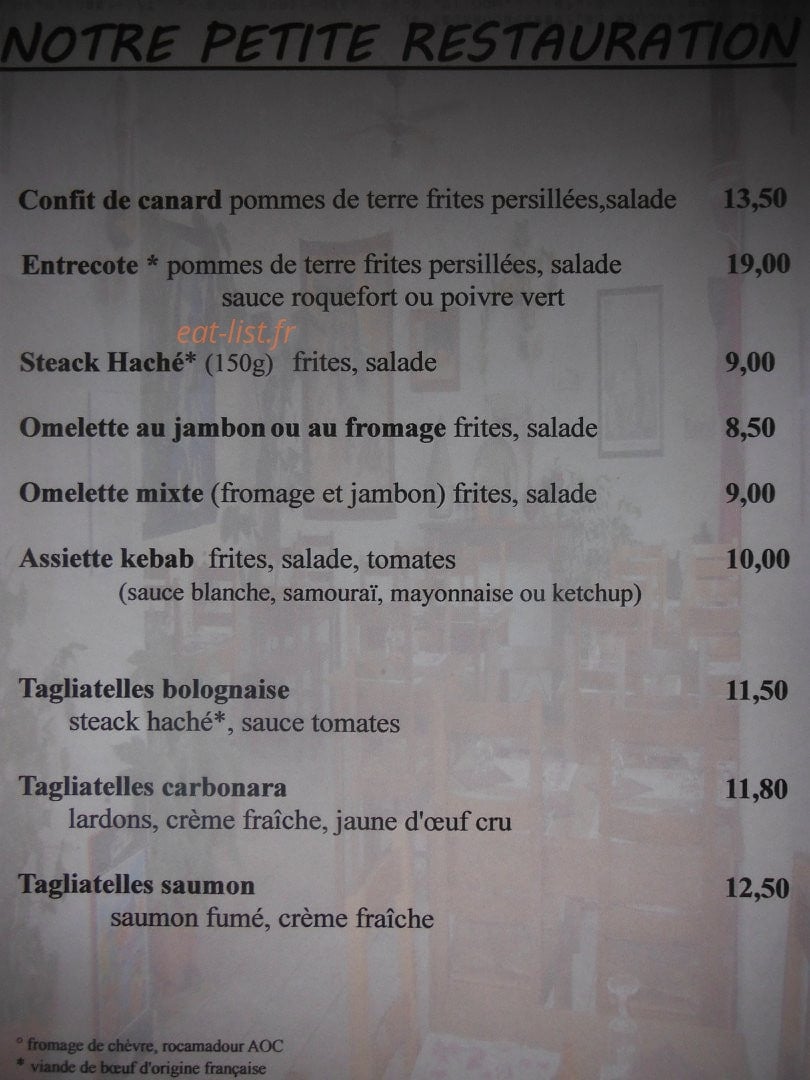 Le Petit Resto — carte page 2