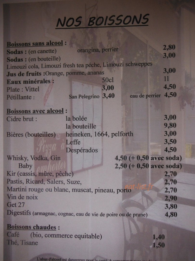 Le Petit Resto — carte page 4
