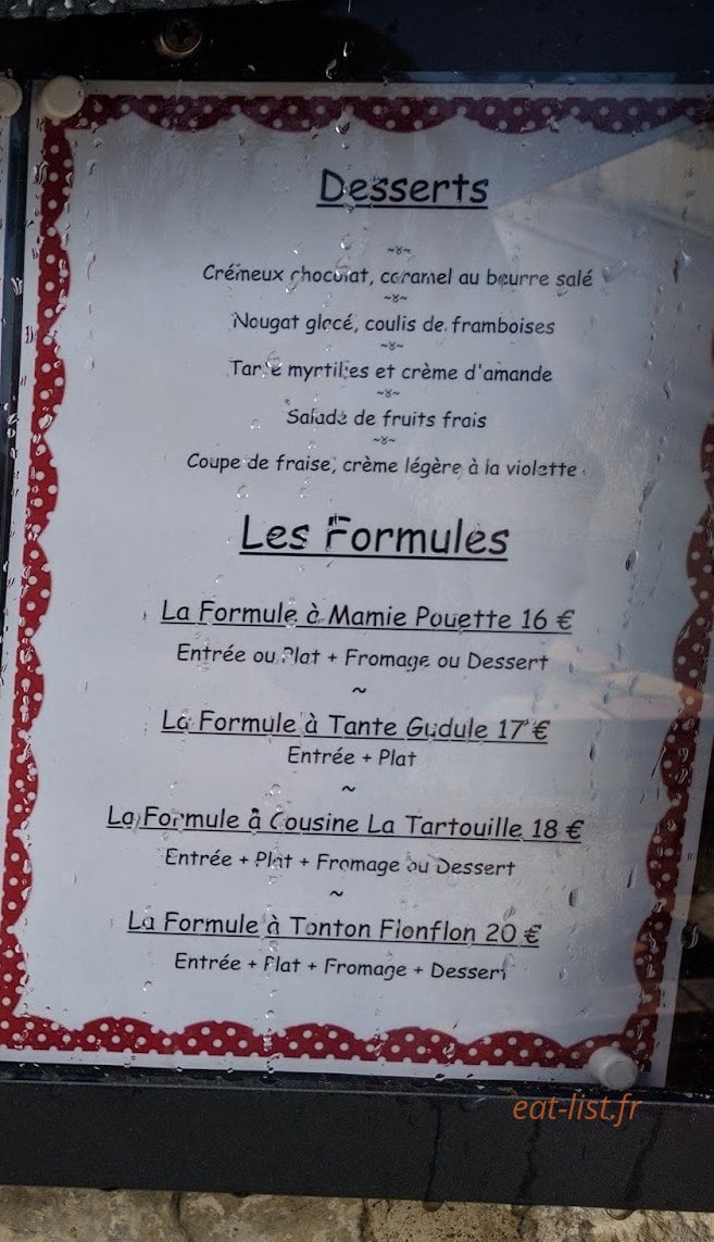 Auberge Le Limargue — carte page 3
