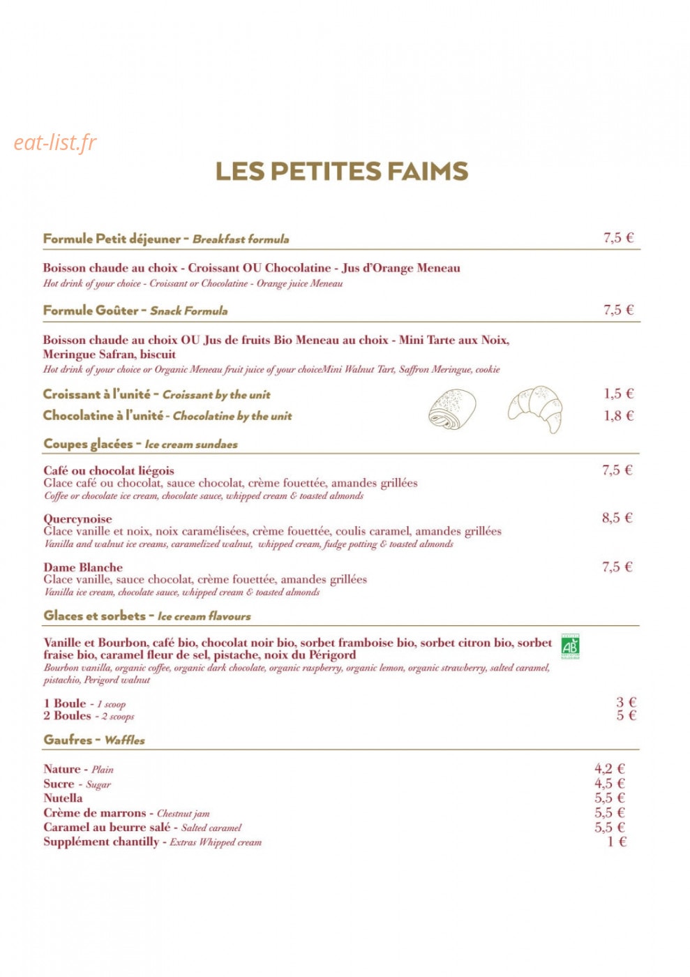 Auberge du Gouffre — carte page 4