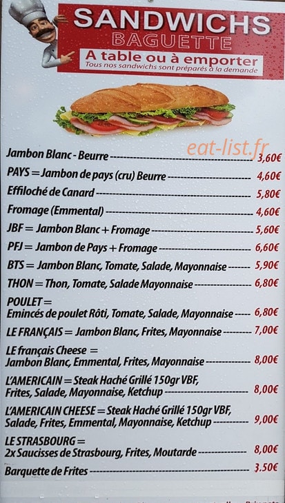 Brasserie les Visiteurs — carte page 1