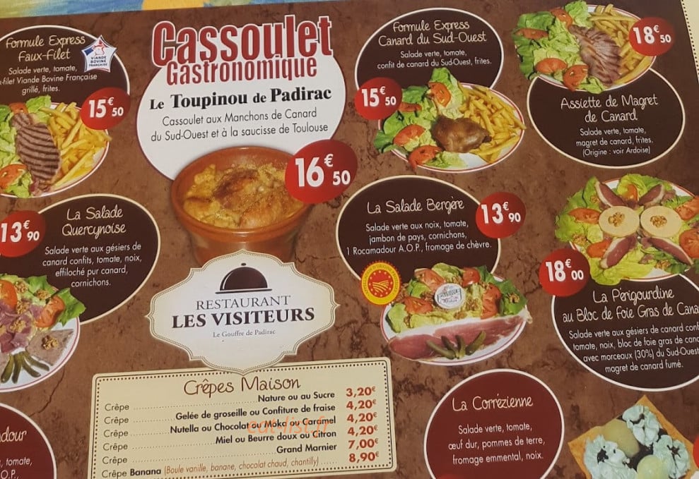 Brasserie les Visiteurs — carte page 3