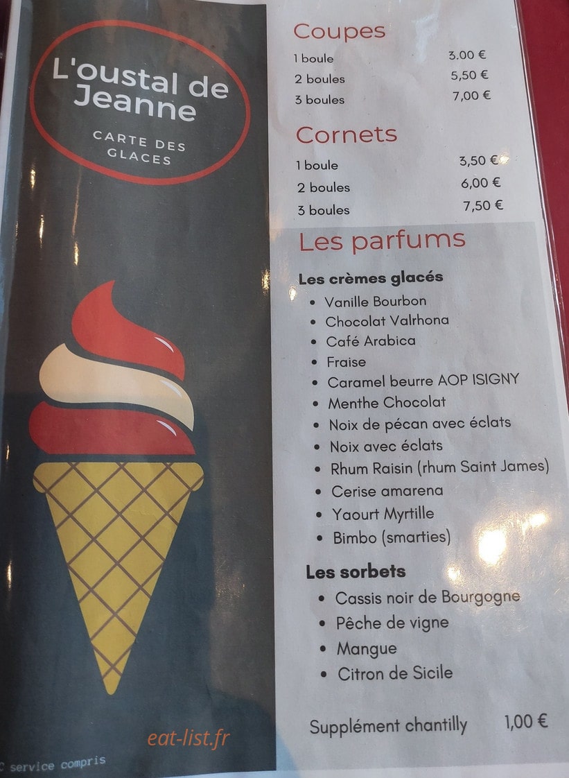 L'oustal de Jeanne — carte page 3