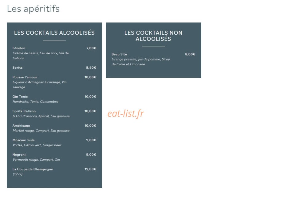 Beau Site — carte page 3