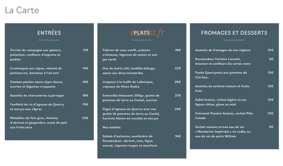 Beau Site — carte page 1