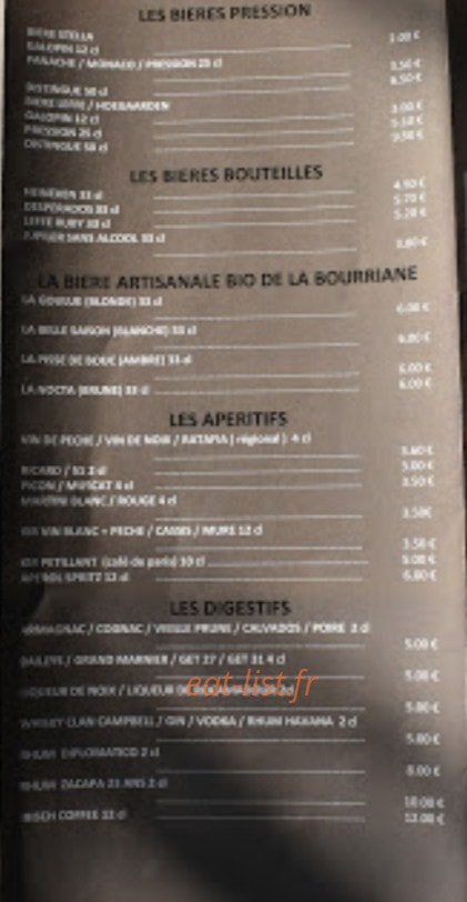 Bistrot de Saint Jean — carte page 6