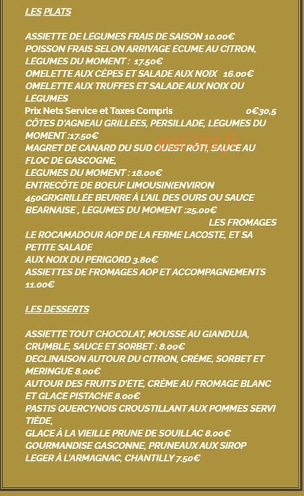 Hostellerie Bellevue — carte page 3