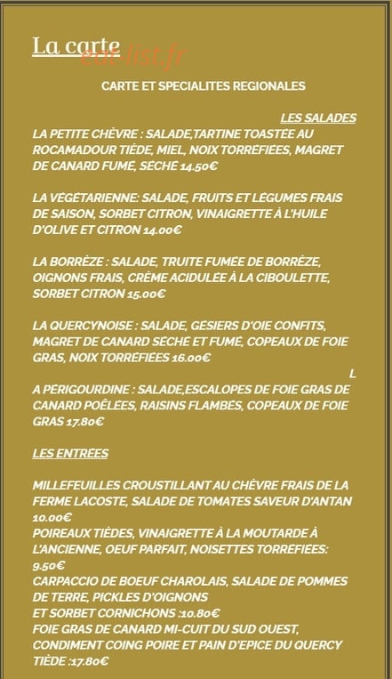 Hostellerie Bellevue — carte page 2