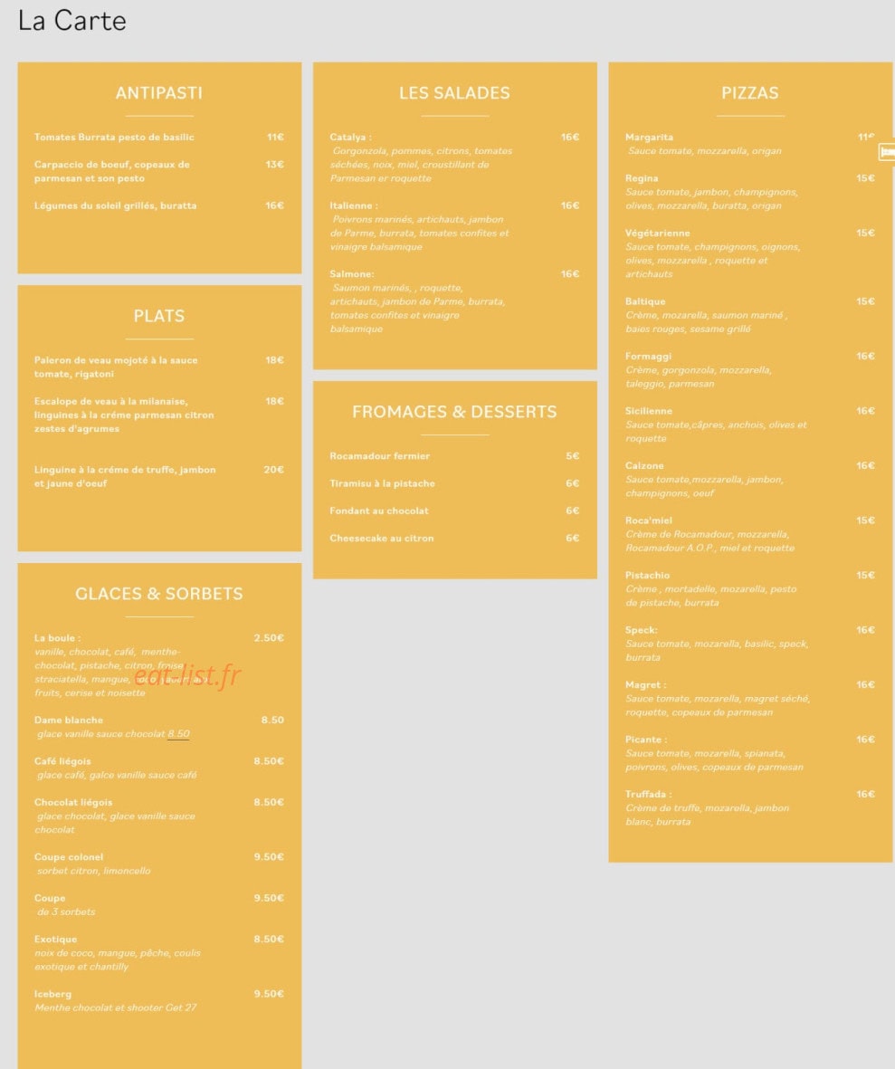 Le Bellaroc — carte page 1